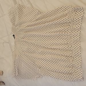 Express Metallic Polka Dot Flutter Sleeve Blouse